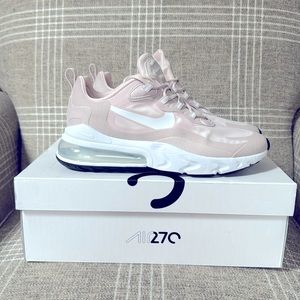 Nike womens Air max 270 React barely rose size 9 worn once